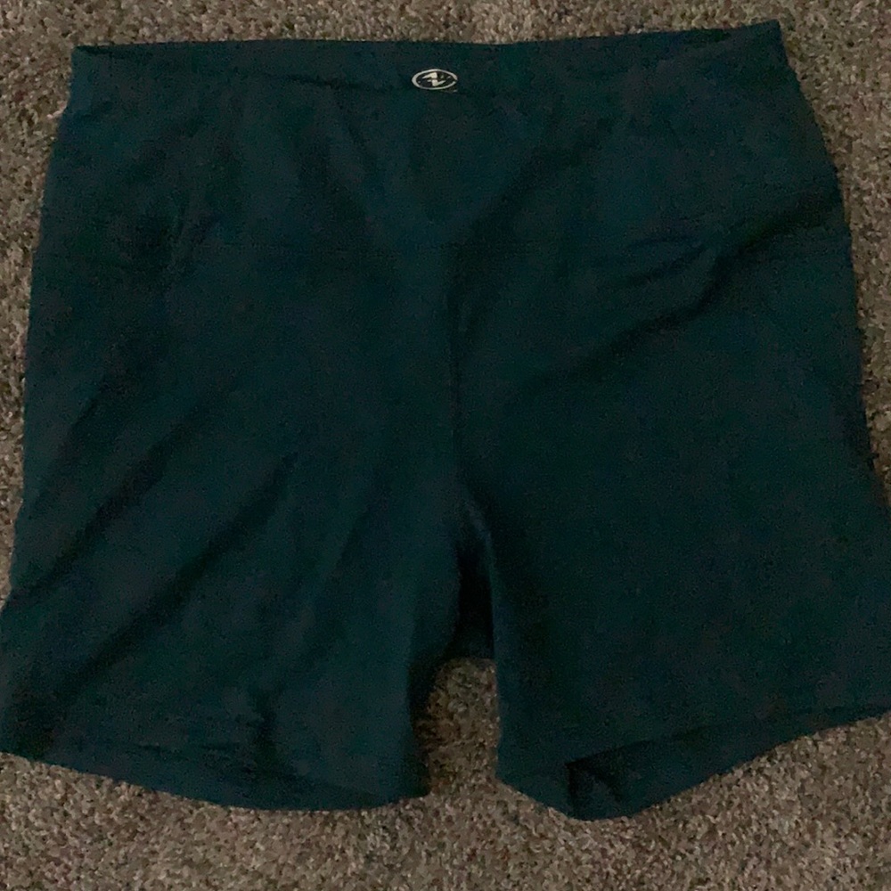 Teal/green biker shorts for sale!